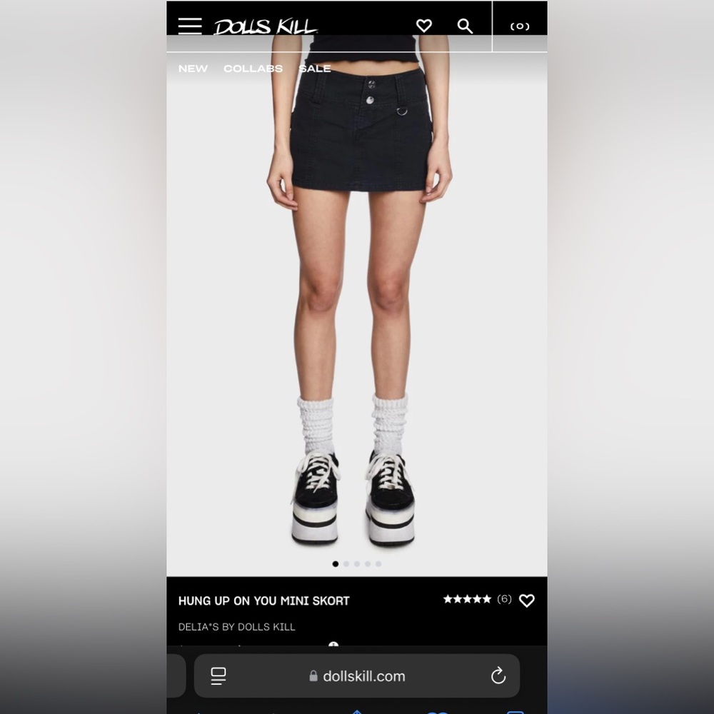 Delia's Black Skort NWT